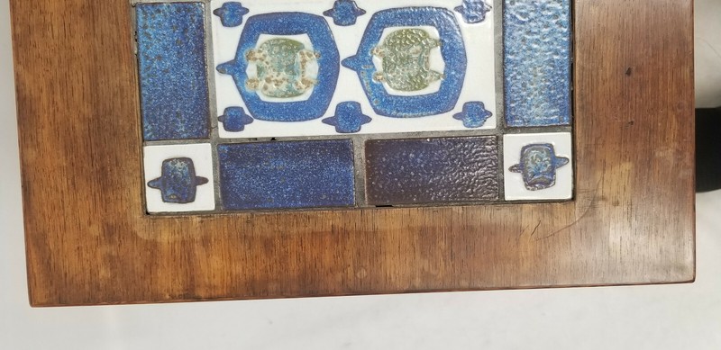 DANISH 60's SEVERIN HANSEN HASLEV ROYAL COPENHAGEN ROSEWOOD SIDE TABLE w/ TILES gallery