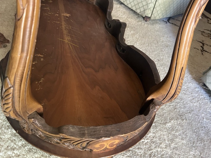 French Style Coffee Table With Inlays And Carving gallery