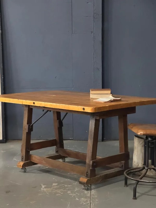 Antique Workbench Table