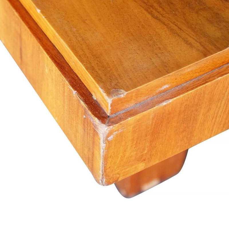 Art Deco Geometric Walnut Dining Table or Large DeskInspired by Charles Dudouyt gallery