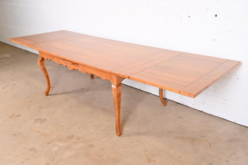 Baker Furniture Italian Provincial Maple Harvest Farm Table, Newly Refinished gallery
