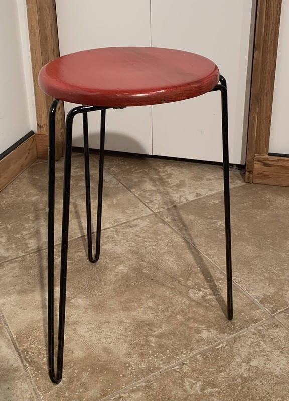 Mid-Century Vintage Florence Knoll #75 style stool side table