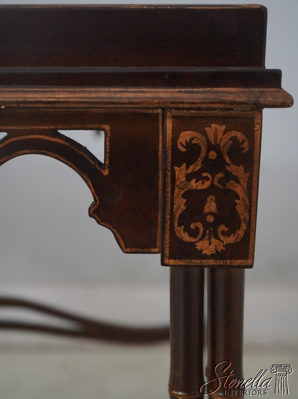 L70143: Paint Decorated Chinese Chippendale Faux Bamboo Tray Table gallery
