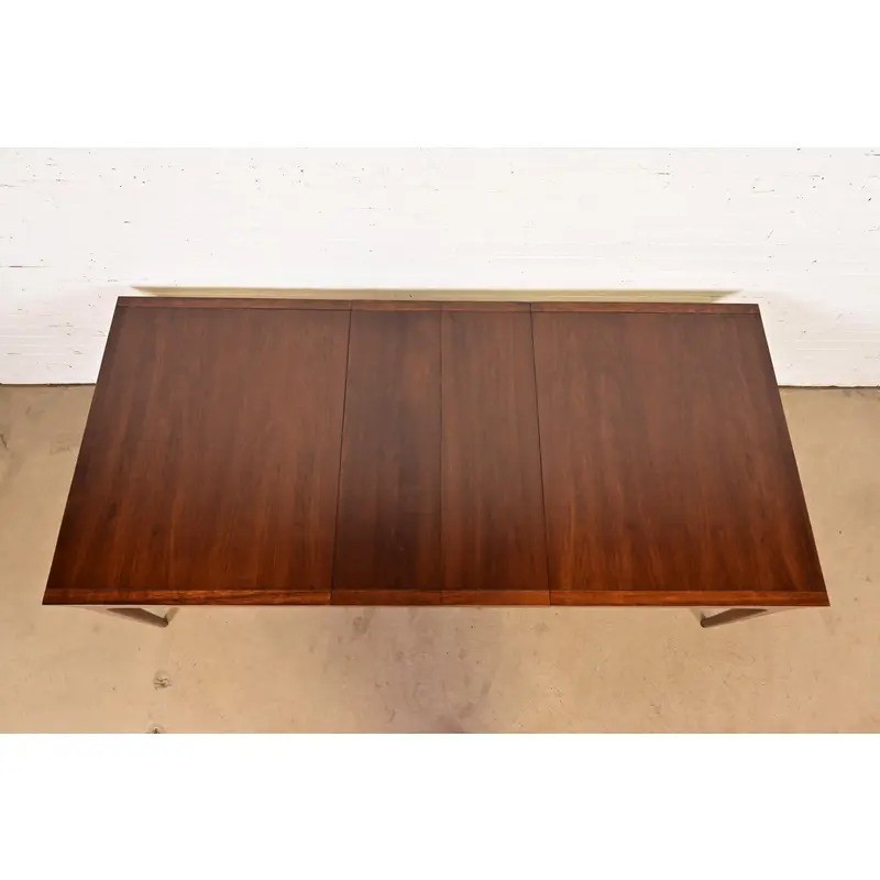 John Van Koert Mid-Century Modern Extension Dining Table, Newly Refinished gallery