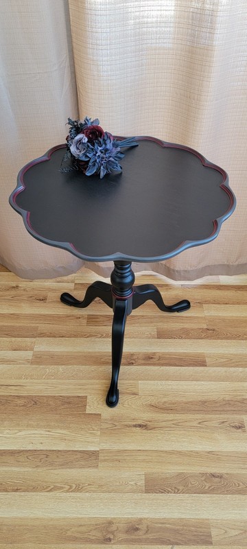 Solid Wood Antique Side Table Accent Table Gothic Vibes