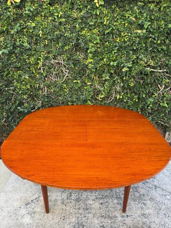 1950's Mid Century Modern Oval African Teak Dining Table gallery