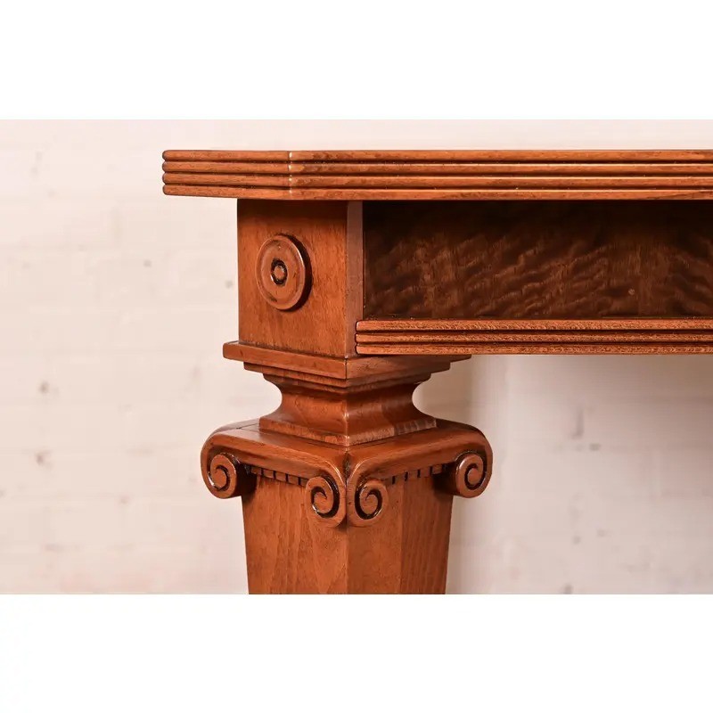 Theodore Alexander French Regency Burl Wood Dining Table, Newly Refinished gallery