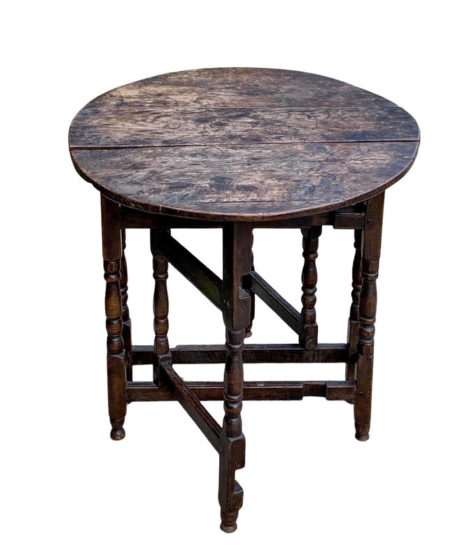 Antique English Oak Gateleg Table ~ William and Mary ~ 17th/18th Century gallery