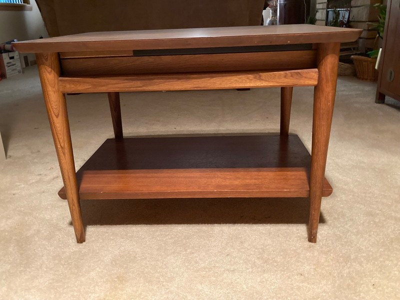 Lane End Table Mid Century Modern 2 Tier with Drawer Style 1038-05 Vintage MCM gallery