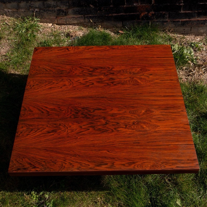 Milo Baughman for Thayer Coggin MCM Rosewood & Mirror Coffee & End Table gallery