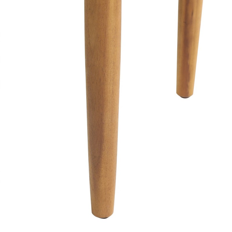Rustic Teak Finish Acacia Wood Slat Top Side Table 20x20x18.25 Inch gallery