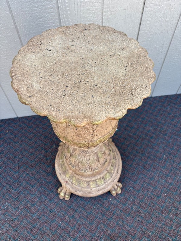 67421 Ornate Resin Pedestal with Claw Feet and Acanthus Details gallery