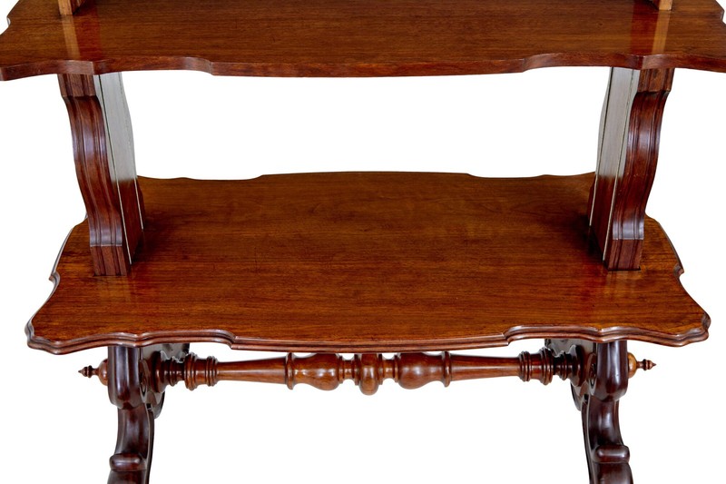 19TH CENTURY VICTORIAN WALNUT METAMORPHIC SERVING TABLE gallery