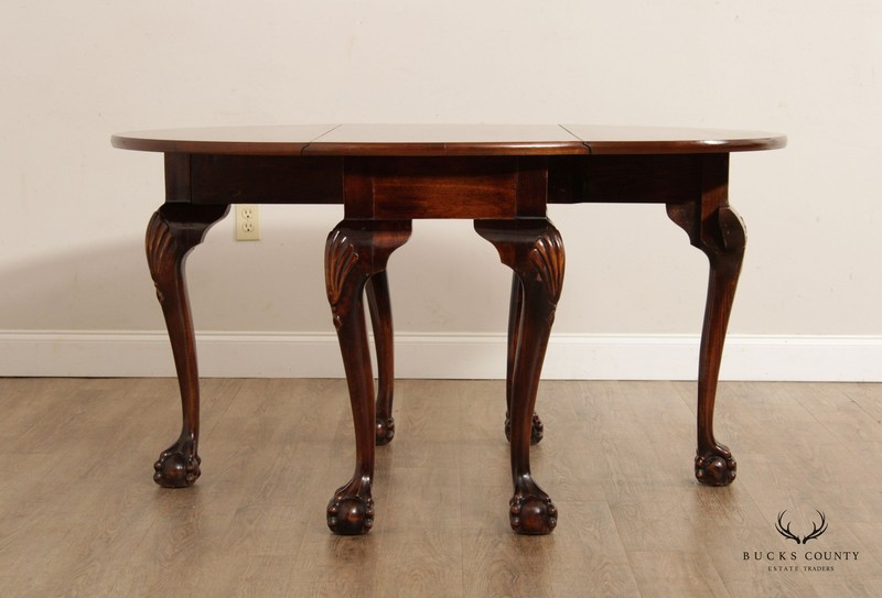 Chippendale Style Carved Mahogany Gate Leg Drop Leaf Table gallery