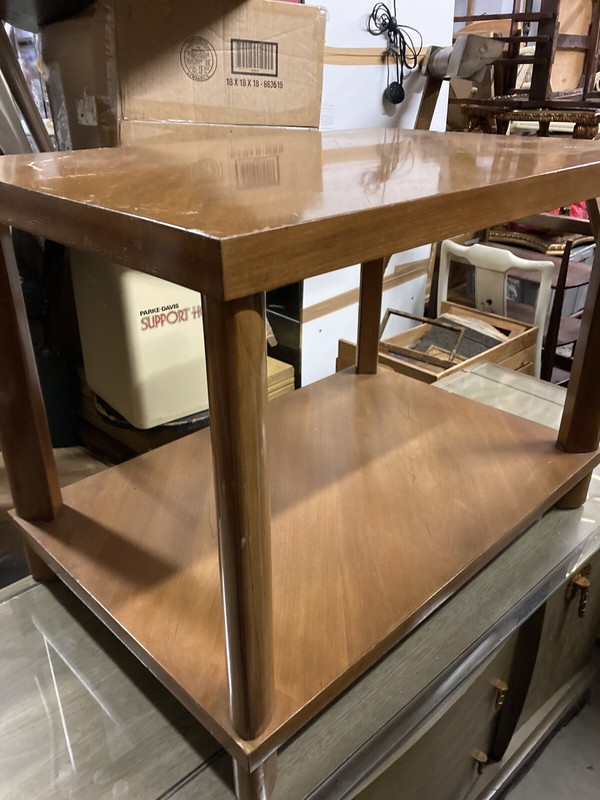 Vintage Mid Century Modern End Side Accent Table Retro 1960's Hardwood Signed W gallery