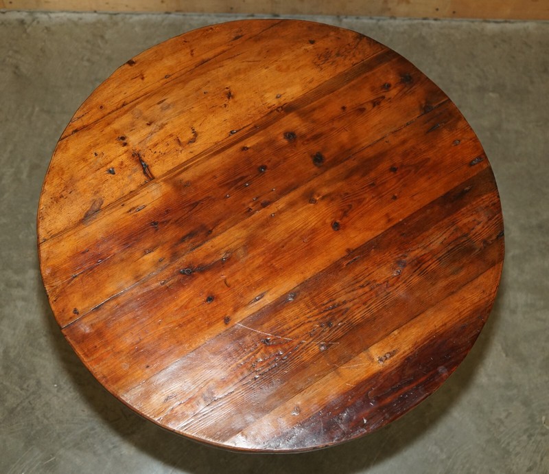 19TH CENTURY PRIMATIVE PINE CRICKET TABLE STUNNING TIMBER PATINA MUST SEE PICS gallery