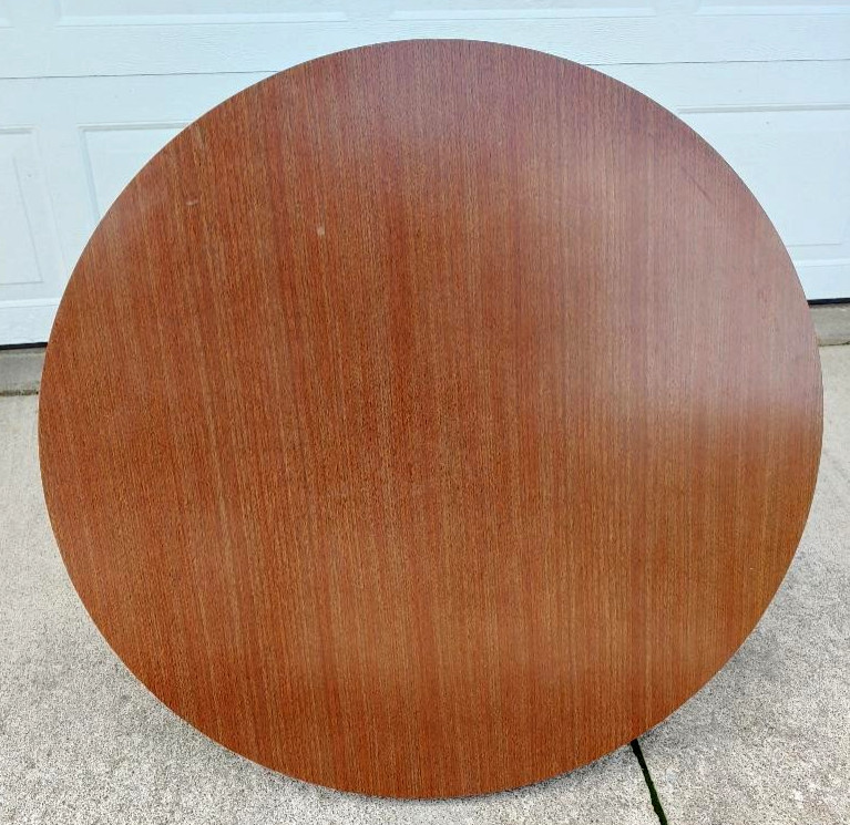 34" ROUND "NUCRAFT" MID CENTURY MODERN JENS RISOM STYLE COFFEE TABLE gallery