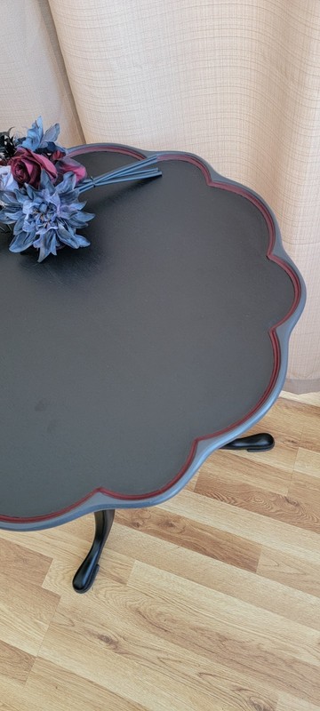 Solid Wood Antique Side Table Accent Table Gothic Vibes gallery