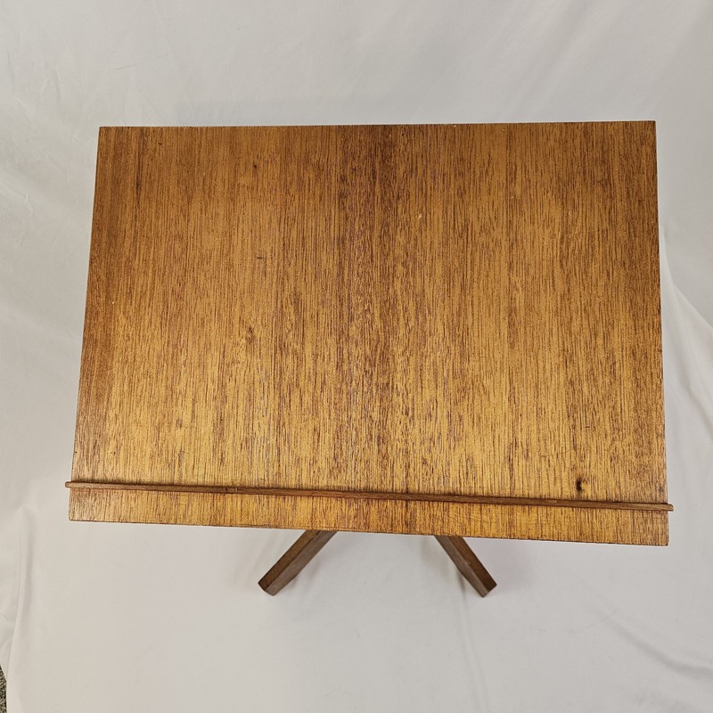 Vintage Library Lectern Book Bible Stand Display Mission Arts & Crafts Walnut gallery