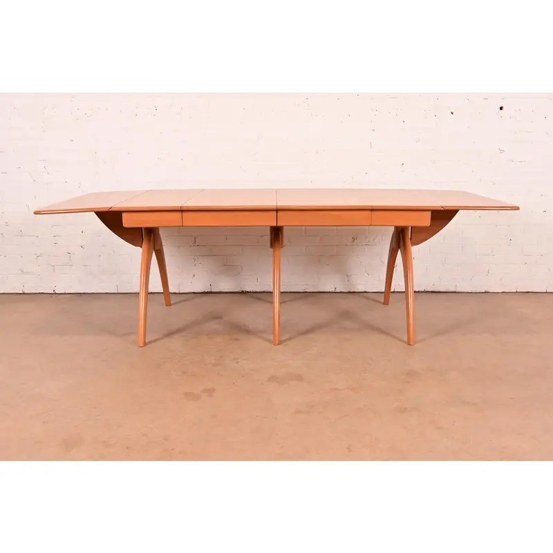 Heywood Wakefield Mid-Century Modern Extension Dining Table, Newly Refinished gallery