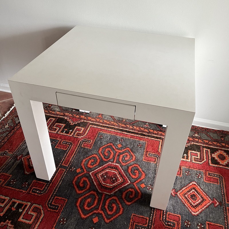 Vintage Parsons Game Table Desk 1980s Laminate Postmodern gallery