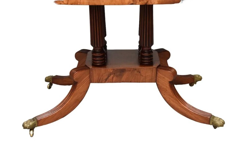 English Antique Gillows-made Regency Pollard Oak Sofa Table gallery