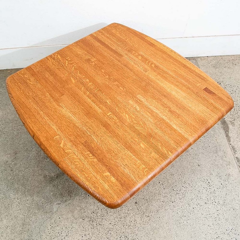 Mid Century Danish Modern Side Table Solid Oak American Butcher Block Coffee NM gallery