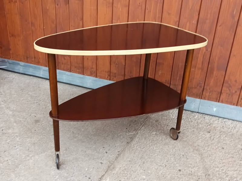 Serving Cart Tea Cart Wood 50s Table Rockabilly Side Table Mid Century Bar gallery