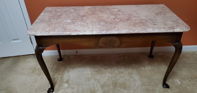 Vintage, Large, Kittinger Colonial Williamsburg Marble Top Mixing Table