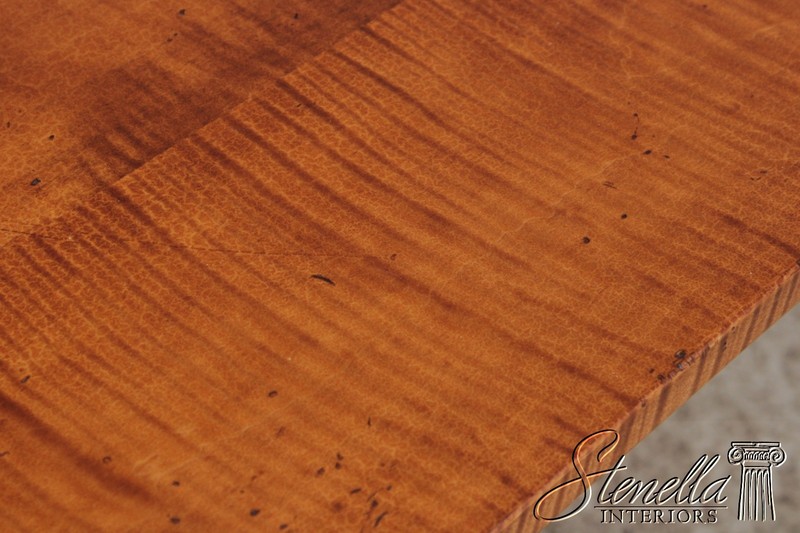 L72590: Benchmade Tiger Maple Large Farmhouse Dining Tavern Table gallery