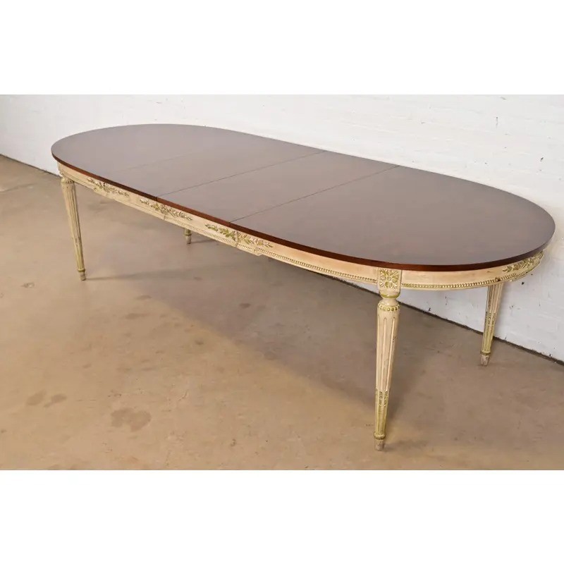Kindel Furniture Style French Regency Extension Dining Table, Circa 1960s