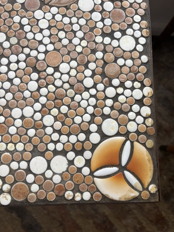 Vintage Ceramic Mosaic Pebble Nesting Tables, Set of 3 - Need Restoration gallery