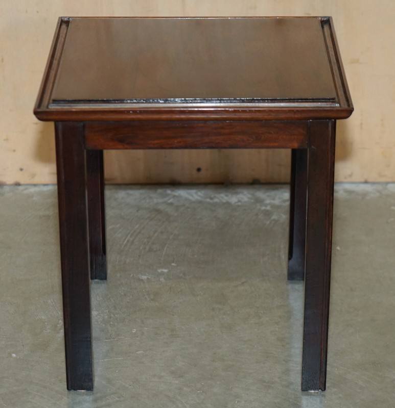 LUXURY PAIR OF SMALL MID CENTURY MODERN ROSEWOOD SIDE END LAMP WINE TABLES gallery