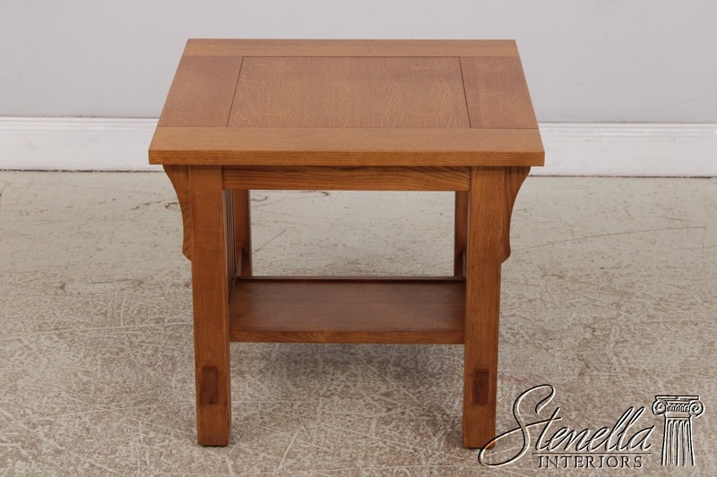 F73465: Arts & Crafts Mission Style Oak 2 Tier End Table gallery