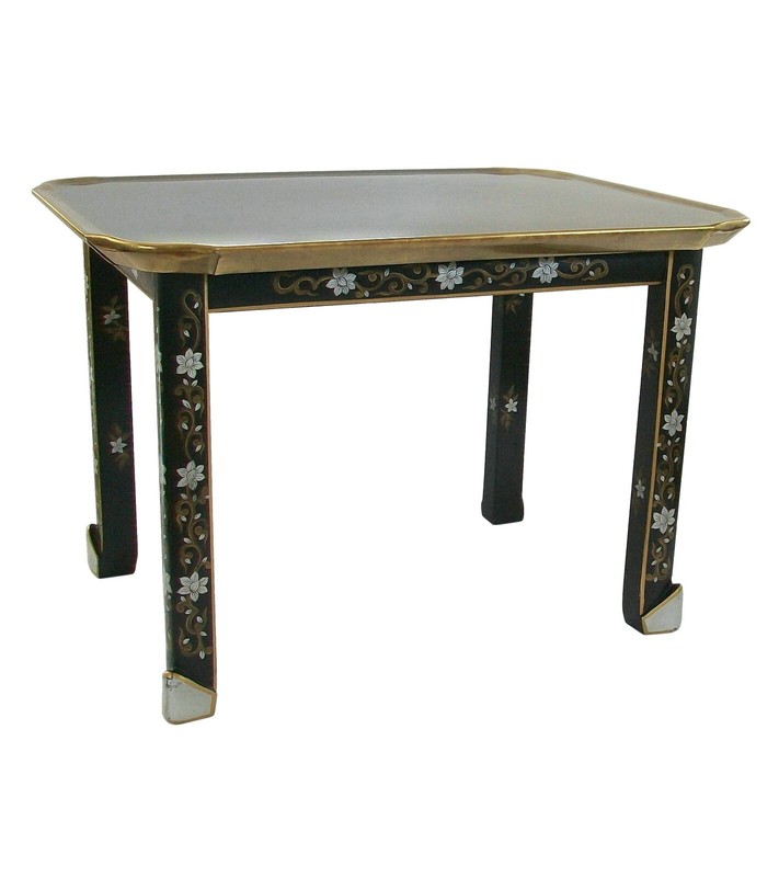 BAKER FURNITURE – Brass Top Chinoiserie Cocktail Table – U.S. – Circa 1980’s