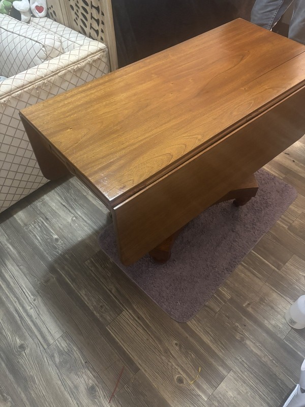 American 19th Century Mahogany Empire Style Drop-Leaf Table