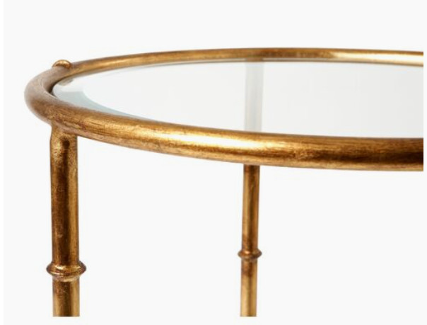 ONE KINGS LANE-Bamboo Two-Tier Side Table, Gold gallery