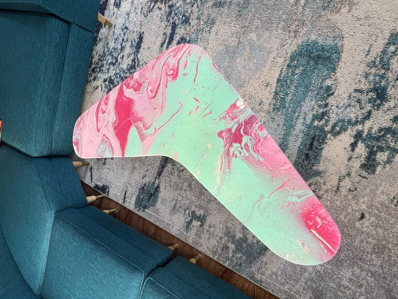 Custom MidCentury Modern Style Boomerang Coffee Table gallery