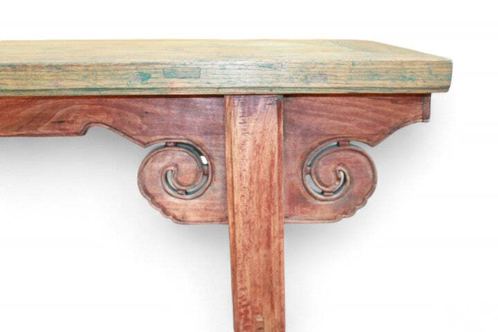 Vintage Green Top Bench or Coffee Table or Low Console Table gallery