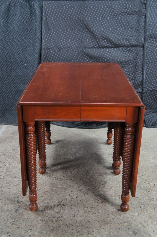 Willett Wildwood Cherry Drop Leaf Gateleg Farmhouse Barley Twist Dining Table gallery