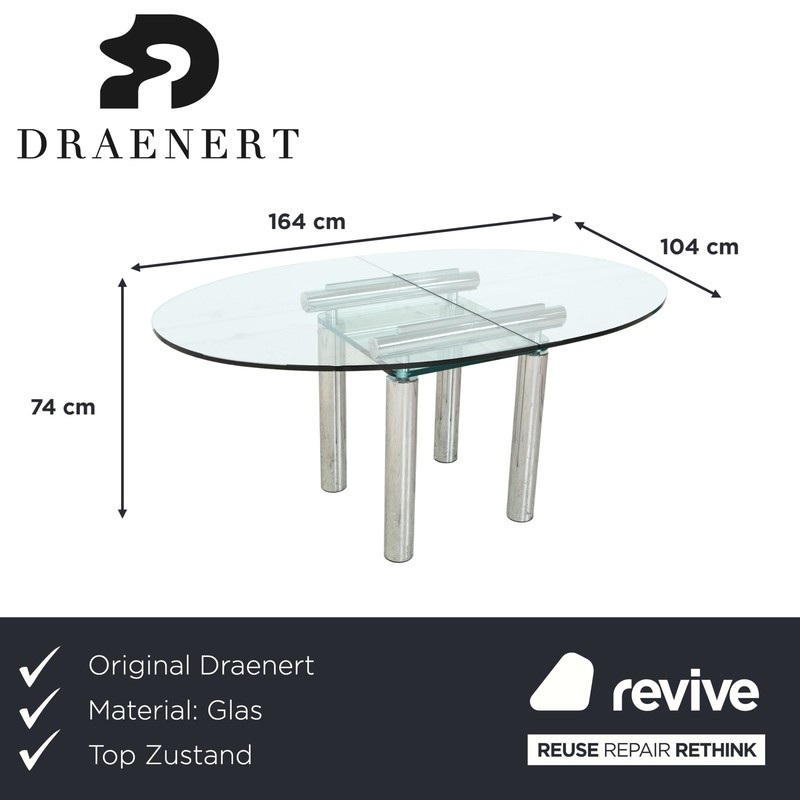 Draenert Glass Dining Table Silver gallery