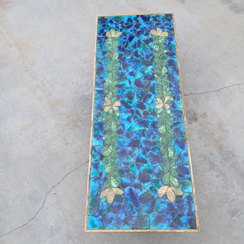 Mid Century Modern Mosaic Tile Top Coffee Table gallery