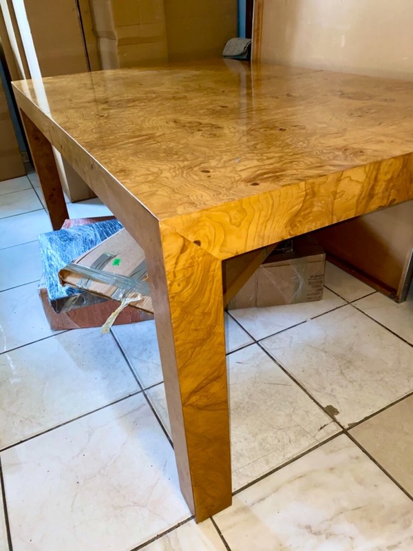 Milo Baughman Thayer Coggin Modern Burl Wood Extension Dining Table gallery