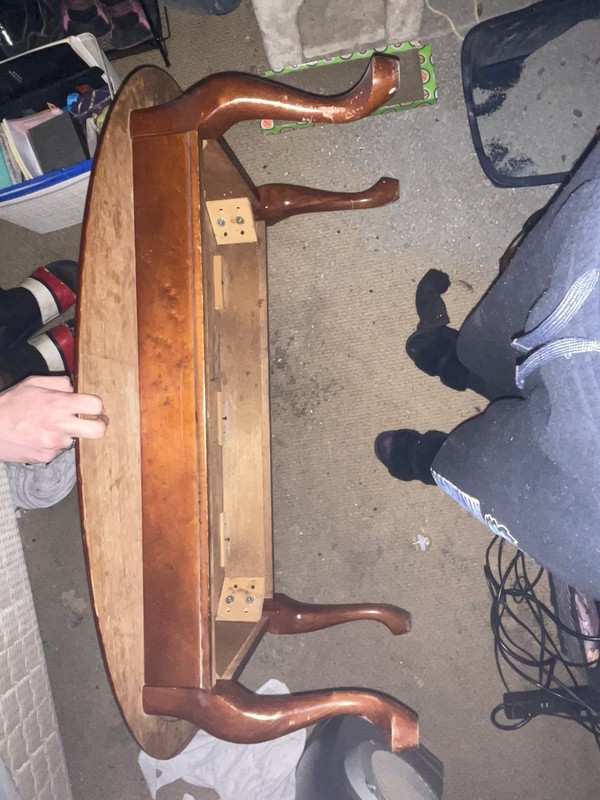 Beautiful Wood Coffee Table In A Stunning Reddish Brown Color! gallery