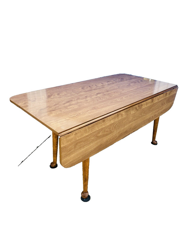 Beautiful American Ethan Allen Solid Maple Drop Leaf Dining Room Table/ Laminate gallery