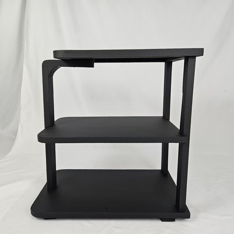 Vintage Art Deco Waterfall Bookshelf End Table 3 Tier Mid-Century Modern gallery