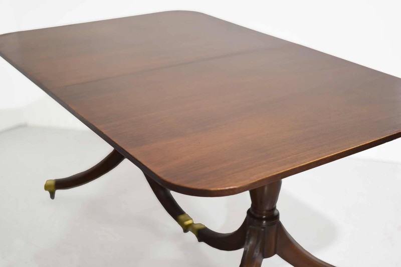 Mid Century Duncan Phyfe Style Dining table with Extensions 87in gallery
