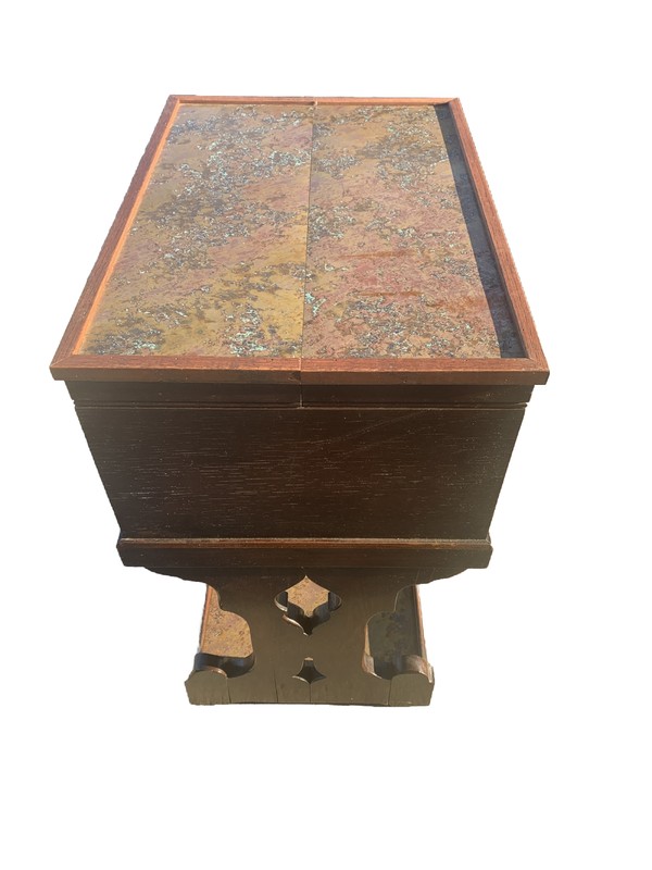 Antique Copper Lined Table Cooler Bar Imperial Furniture Grand Rapids Rare