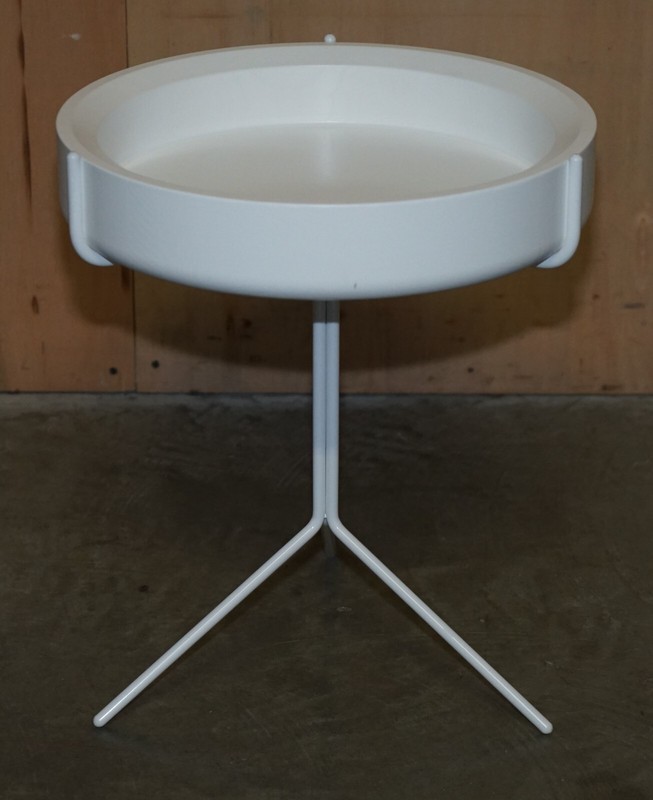 NEST OF THREE ASH WOOD SWEDESE MOBLER SIDE TABLES DESIGNED BY CORINNA WARM gallery
