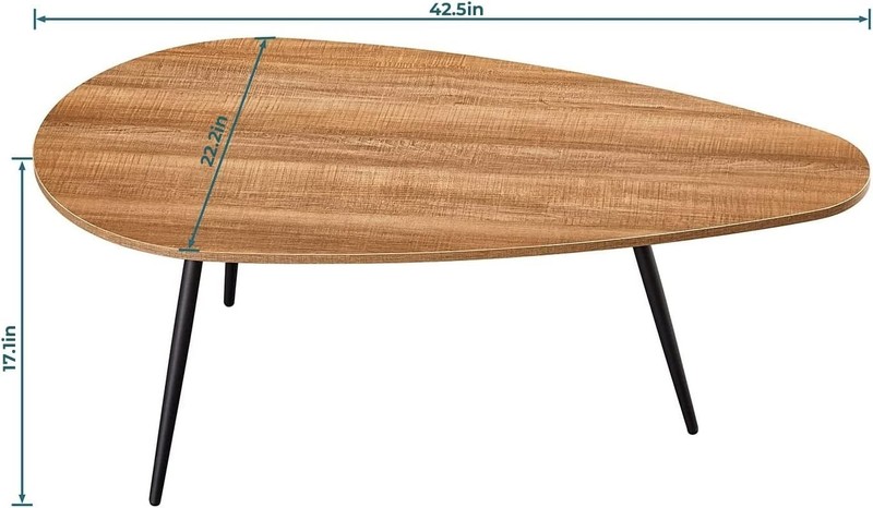 Mid-Century Walnut Oval Coffee Table - Rustic Accent for Stylish Living Rooms gallery